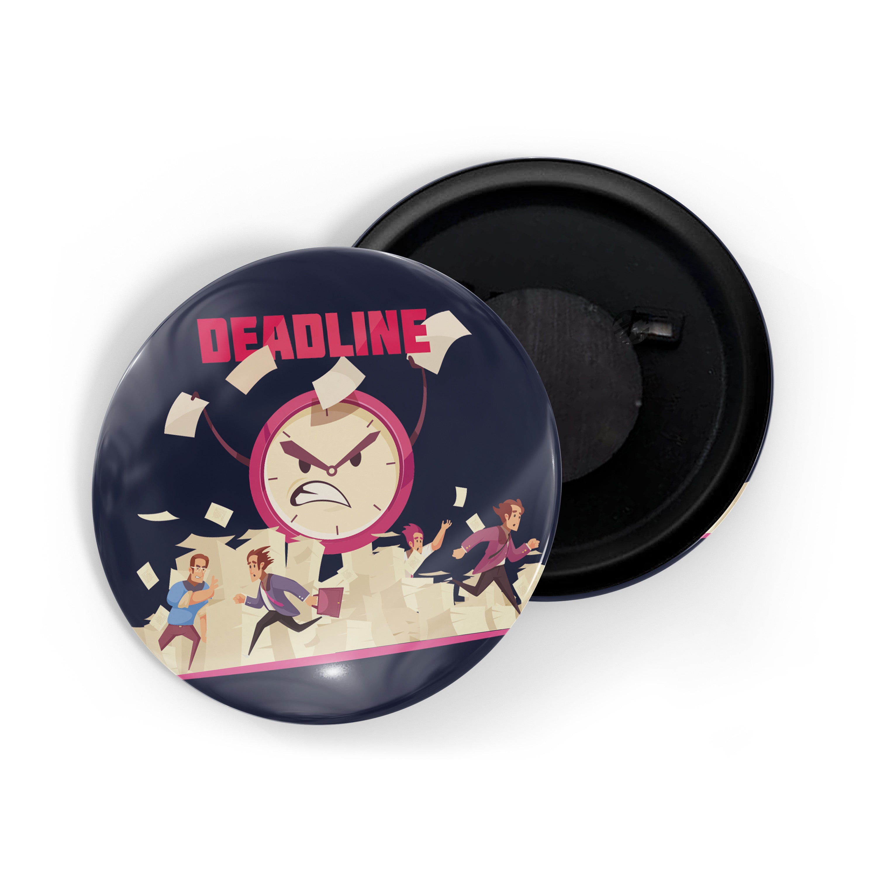 dhcrafts Fridge Magnet Multicolor Deadline Glossy Finish Design Pack of 1 (58mm)